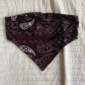 Fashion nova brown bandana crop top